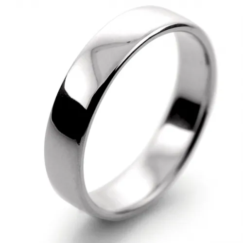 Slight or Soft Court Light -  4mm Platinum Wedding Ring 